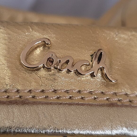 Coach Metallic Gold Women's Sandals - Picture 11 of 12